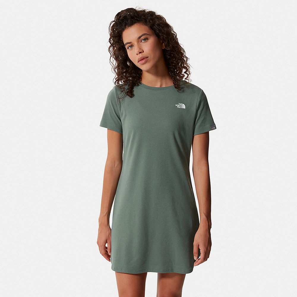 The North Face Dress Womens Australia - The North Face Simple Dome T-Shirt Green Supreme (MOR-017924